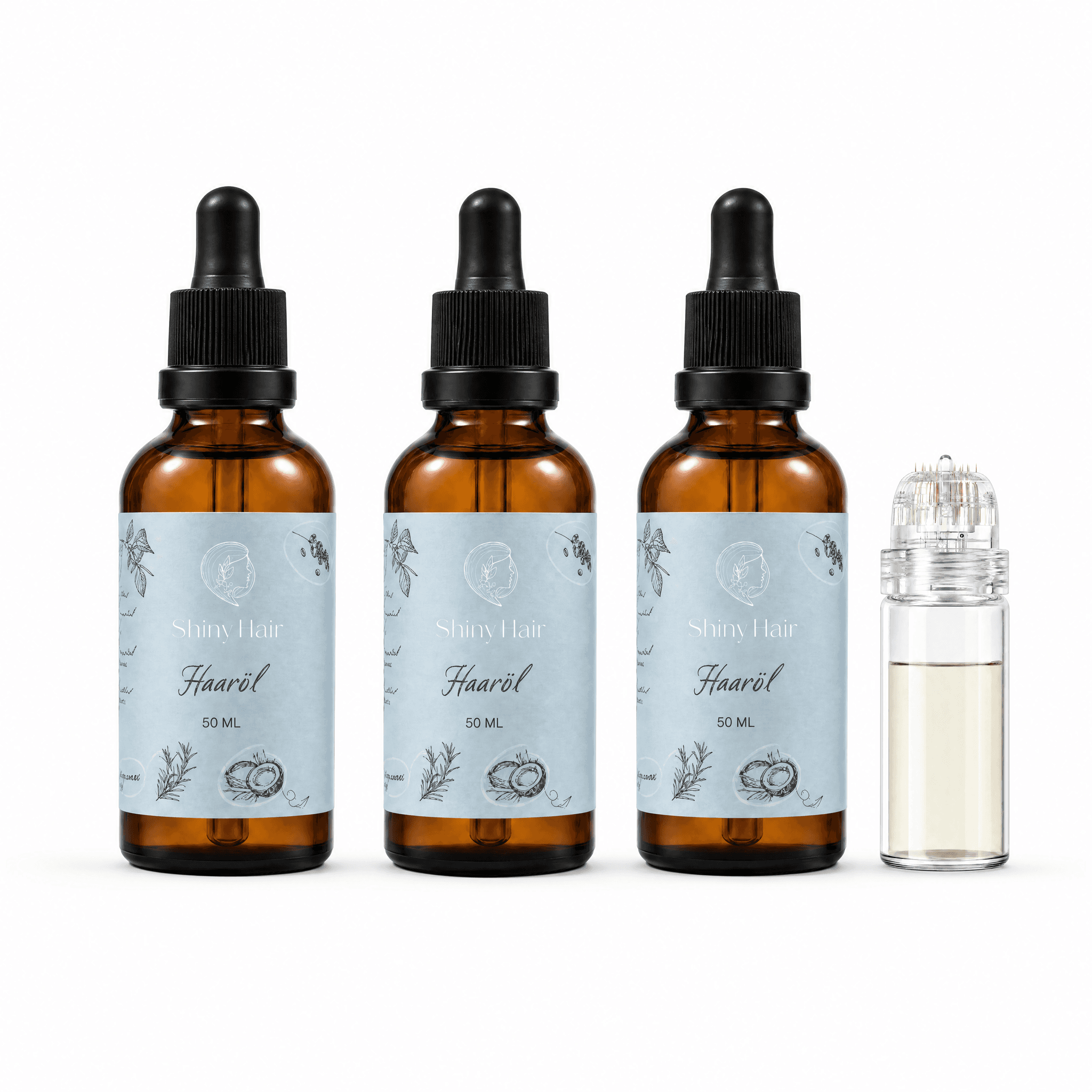 ShinyHair Growth Elixir™ + Dermastamp gegen Haarausfall und für eine gesunde Kopfhaut