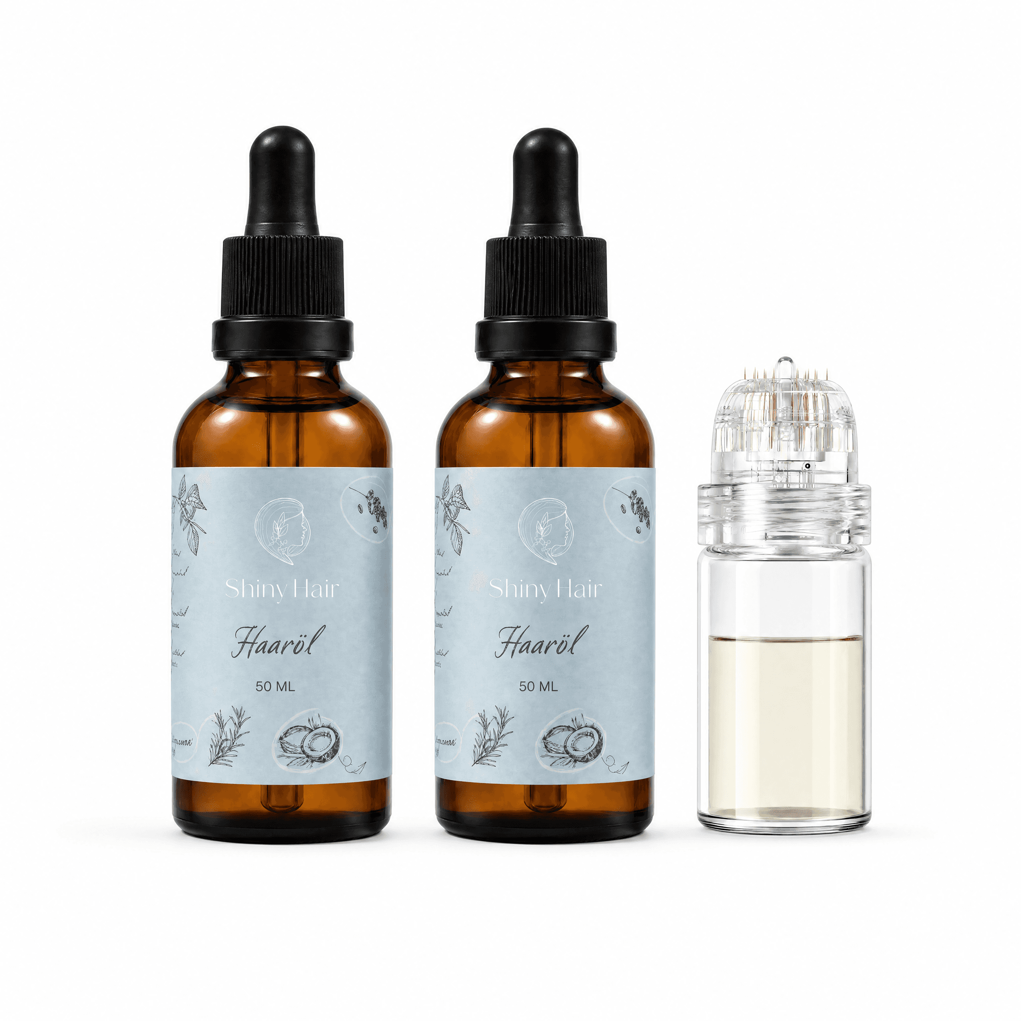 ShinyHair Growth Elixir™ + Dermastamp gegen Haarausfall und für eine gesunde Kopfhaut